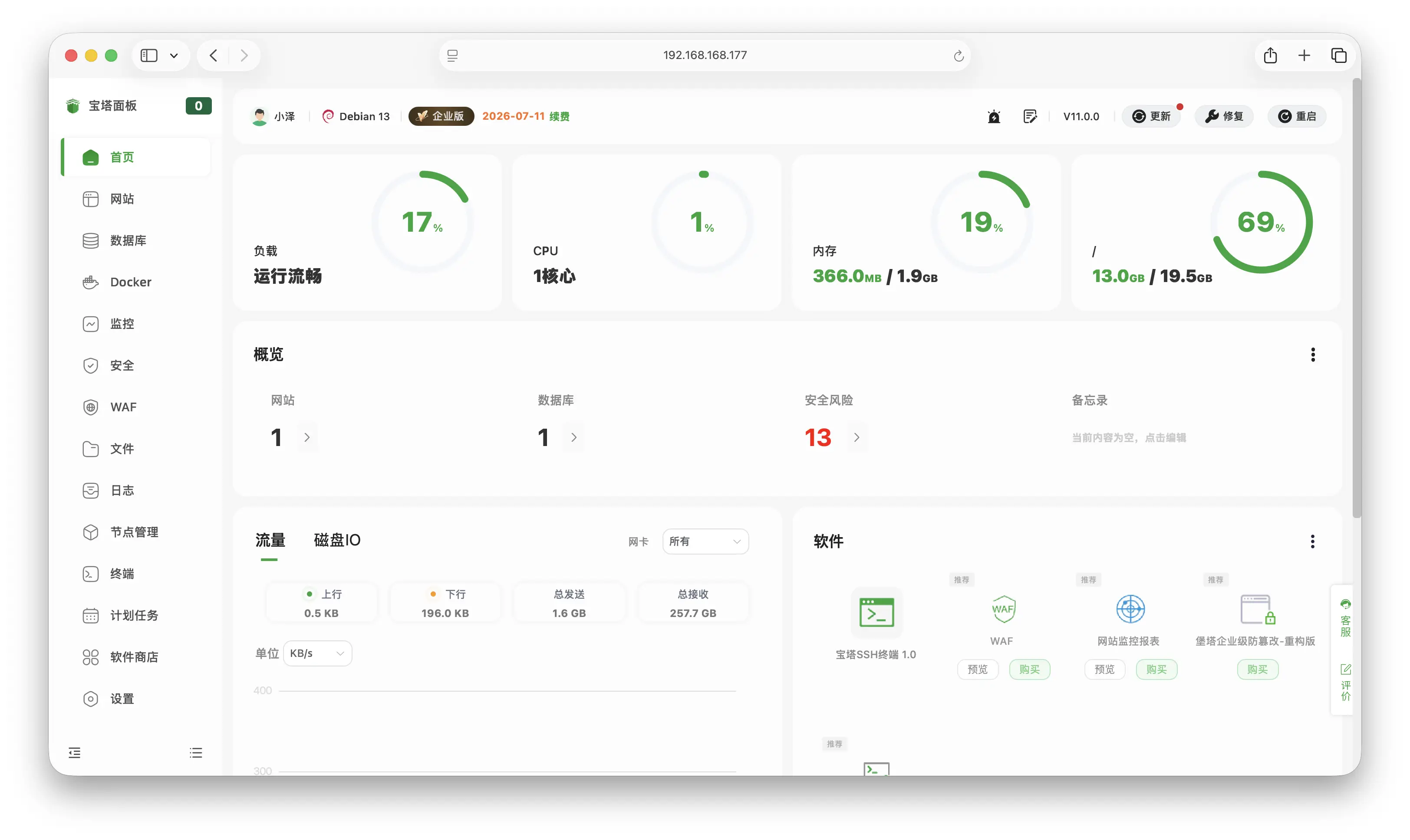 宝塔面版开心版-随风去-396资源